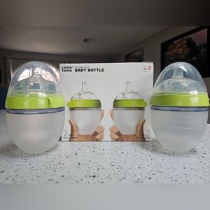 Comotomo 5 oz baby bottle 2 pack, Green